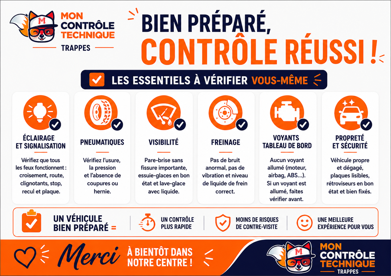 Conseils pour bien préparer son contrôle technique